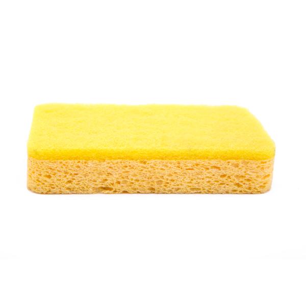 Double-sided kitchen cleaning sponge, scratch-resistant wood pulp sponge