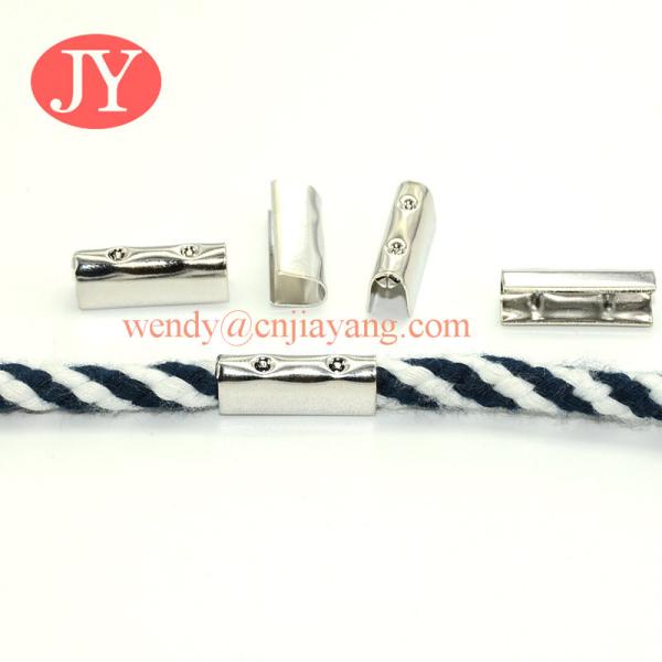 jiayang metal logo aglet engraved logo laser logo shoelace cord end tips