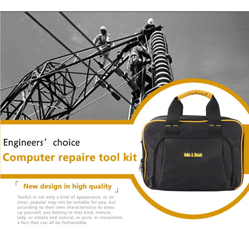Customized Waterproof Set Tools Kit Shoulder Tool Pouch Electrician Tool Bag