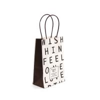 Sacs en papier de poignée de corde de torsion biodégradables avec Logo Print