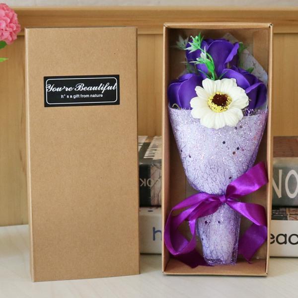 Soap flower gift, romantic simulation bouquet, rose bouquet, Valentine's Day gift for girlfriend, in stock