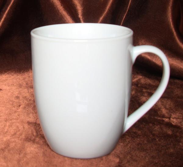 superwhite fine quality coupe shape  12 OZ porcelain mug /milk mug