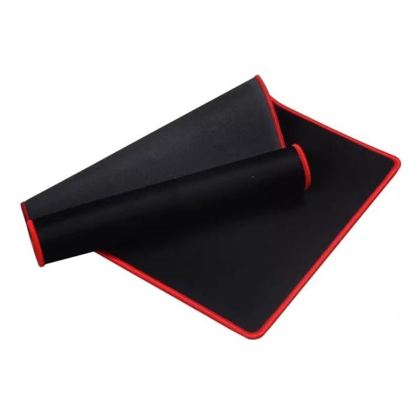 Custom Logo Printed Large Black Blank Mouse Pad Extended Gaming Mousepad With Color Edge Stitching