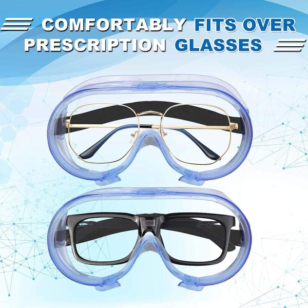 EN 166 PC Lens Anti Fog PPE Safety Goggles 99.9% UV Protection