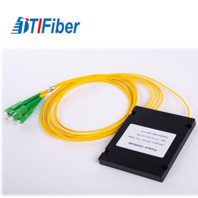 ABS Box Optical Audio Splitter 1x4 PLC Low Insertion Loss With SC Connector