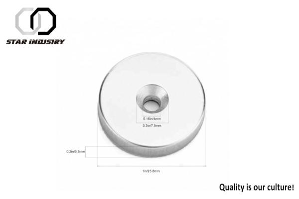 Durable Strong Ceramic Pot Magnet With Screw For Disc Magnetic Assembly
