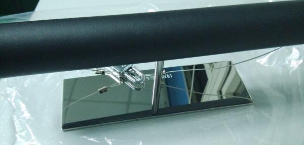 T-Bar Jewellery Display for Bracelet Black PU Stainless Steel Base with Password Lock