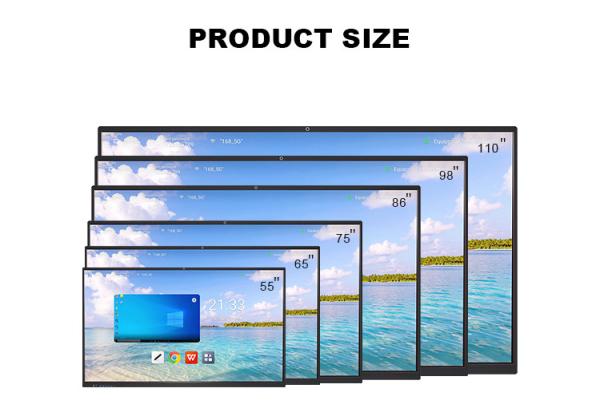 75 Inch 4K HD Interactive Smart Board Touch Screen Digital Boards Teaching Aids Dual System Android Win11 for School/Office
