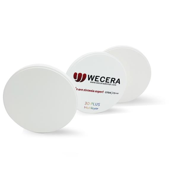 диск 10mm-25mm Zirconia толщины разнослоистый с ровной поверхностью 100 лет времени жизни