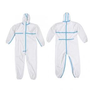 Sms Non Woven Disposable Medical Coverall Waterproof Dustproof white Color