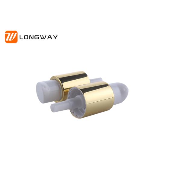 Full Cap PP Cosmetic Treatment Pumps Aluminum Coated Custom Logo Available