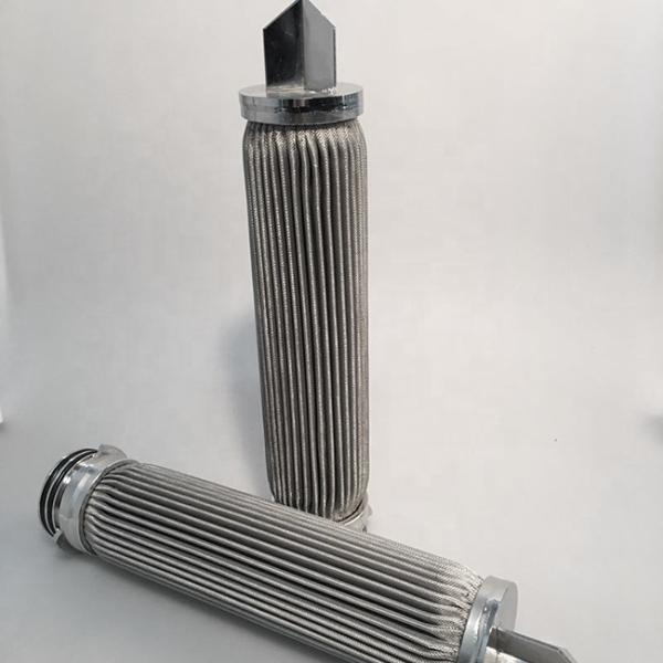 Customized Stainless Steel Pleated Candle Filter For Water Treatment Plant