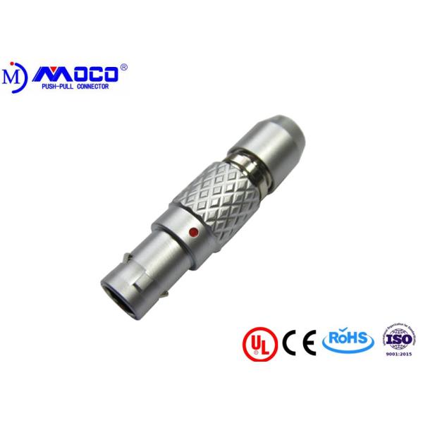 Male Plug Circular Push Pull Connectors , Circular Power Connector 2 - 30 Pin Available