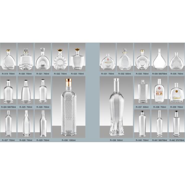 Super Flint Glass Material 500ml 700ml 750ml Empty Rum Clear Liquor Bottle for Beverage