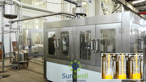 Машина завалки чая высокого давления горячая разлила питье по бутылкам, нержавеющую сталь