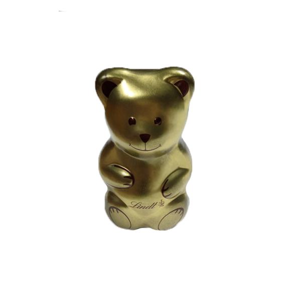 Two Piece Type Small Iron Box Sculpted Cover Bear Appearance For Gift Packing