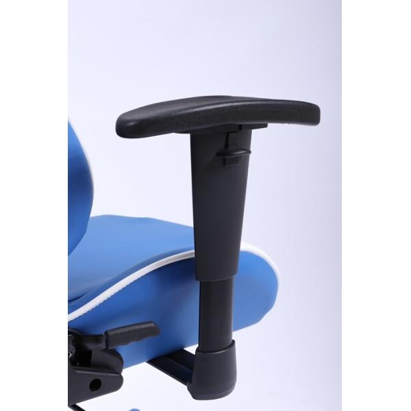 Blue Ergonomic Gaming Swivel Chairs  0.169CBM Revolving Chair Back Support  Aluminium Base