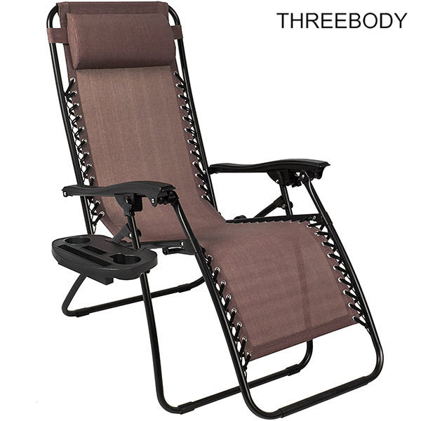 Adjustable Pool Outdoor Patio Lounge Chairs Brown UV Resistant 38 X 26 X 9.5 Inches