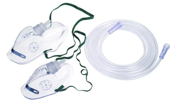 Medium 2,1m Tubo Respirador Máscara facial Pediátrica PVC Máscara de oxigénio transparente