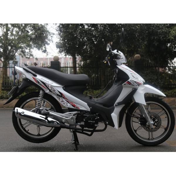 Lion 110cc Cub Motorcycle Riders White Color 95 kg Weight Dium Brake