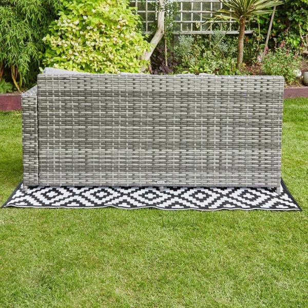 9 Seater Rattan Woven Garden Furniture Set with Modern Design and Adjustable Table