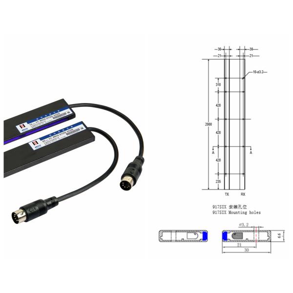 Central Opening Weco Elevator Door Detector 6.6mm Slim For Passenger Lift