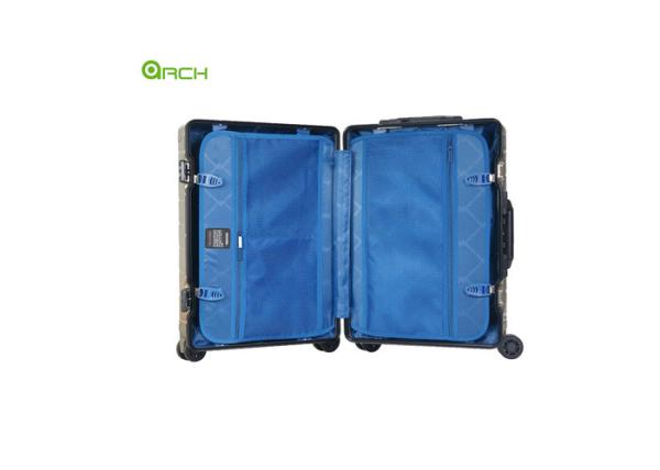 Aluminium Trolley Travel Luggage Suitcase 26 Inch With Double Spinner Wheels