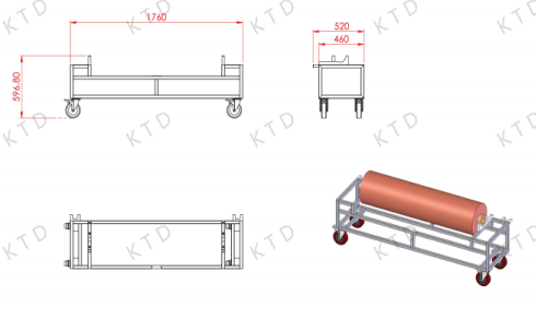 Aluminum Foil Industrial Trolley Anti Corrosion Aluminum Tube Vertical Trolleybus