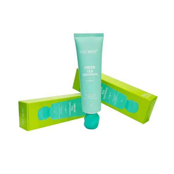 Long-Lasting All-Day Fresh Green Tea Toothpaste VECMINT - 100% Natural Ingredients, All-Natural Clean & Extended Freshness Oral Care (100g)