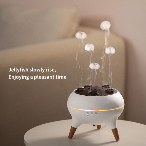 Humidifier Manufacturer Remote Control Colorful Jellyfish Essential Oil Aromatherapy Diffuser With LED Light for Household Hotel Use