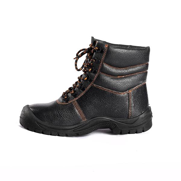 Embossed Cow Leather Steel Toe Safety Shoes for Anti-puncture and Antistatic Work Boots for Women
