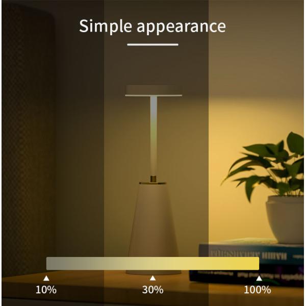 Metal Nightlight Bedside Lamp Wireless Rechargeable Table Lamp for Bedroom Decoration