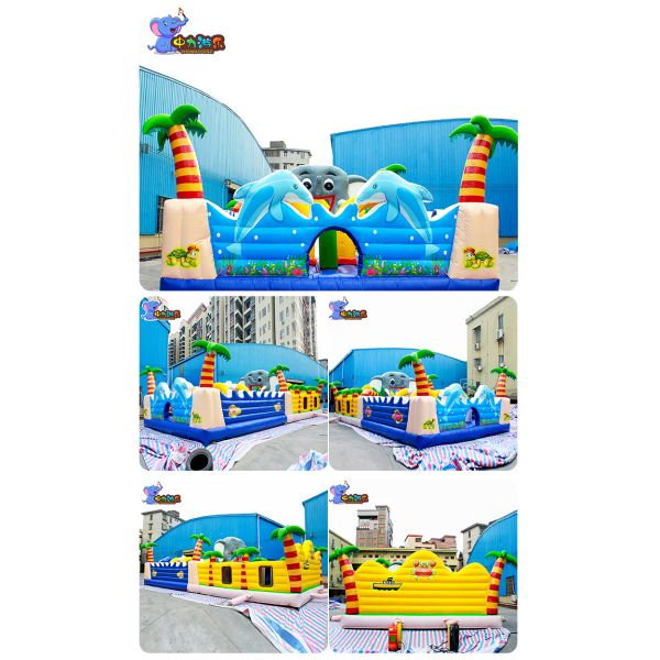 Beach Animal Theme Inflatable Bouncy Castle for Children Inflatable Trampoline