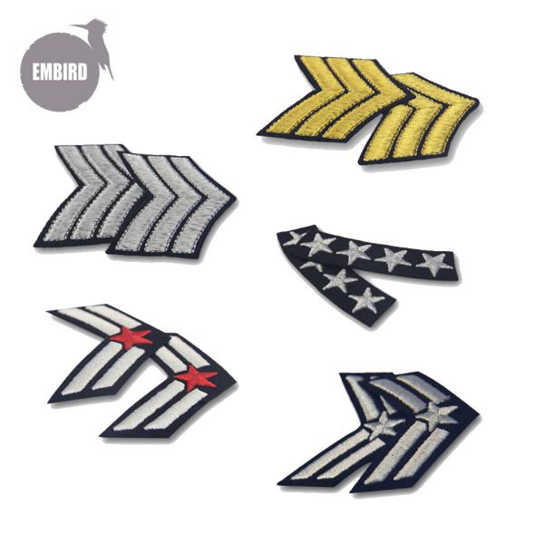 OEM ODM military embroidered patches Iron On Heat Cutting Border