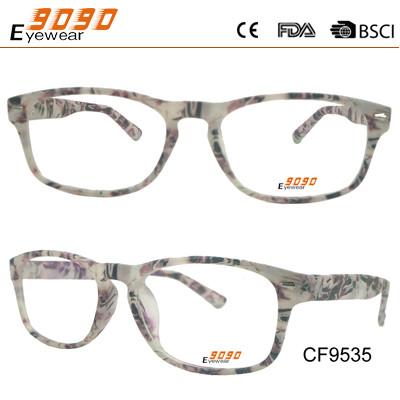 New model fashion men women's CP eyeglasses optical frame, silver metal parts and pattern on the frame
