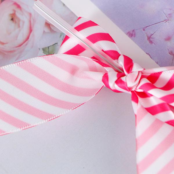 Lighted Valentine Bows Handmade MSD Polyester Pink Ribbon Bow Pre Tie Decoration Bow