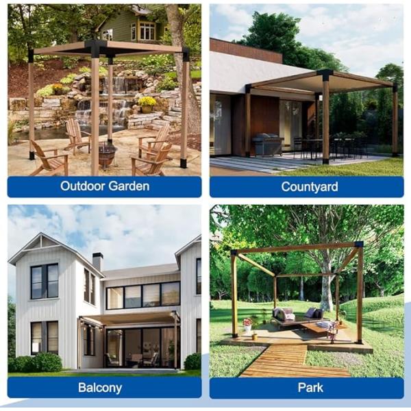 Порошно-покрытые деревянные изделия из перголы, комплекты оборудования для бесед и террасов