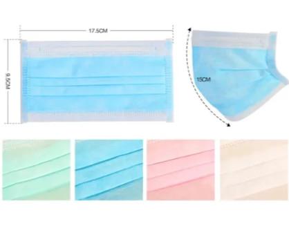 Blue  Non Woven Fabric Face Mask Multi Layer Protection Design High Filtration Rate