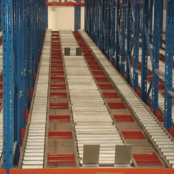 Auto-Flow Multi-Level Storage Rack High-Density FIFO System Heavy-Duty Steel Construction