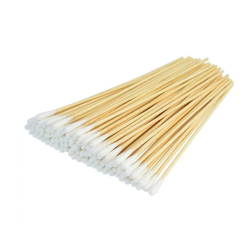 Pure Cotton Medical Cotton Buds Wooden Stick Lint Free Swab For Hospital Use