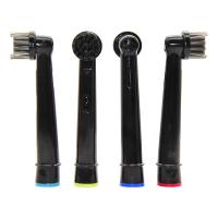 4pcs Tête de brosse à dents noire Tête de brosse à dents électrique durable