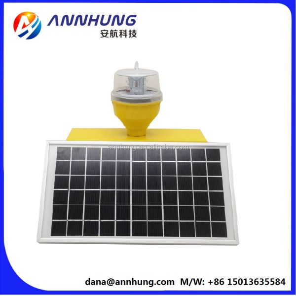 Solar Powered IP66 Waterproof Double Aviation Obstruction Light with 100,000 Hours Lifespan and Dusk-to-Dawn Operation