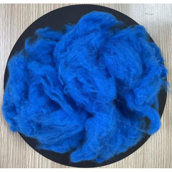 Recycled Polyester Staple Fiber 4.5D 51mm Peacock Blue