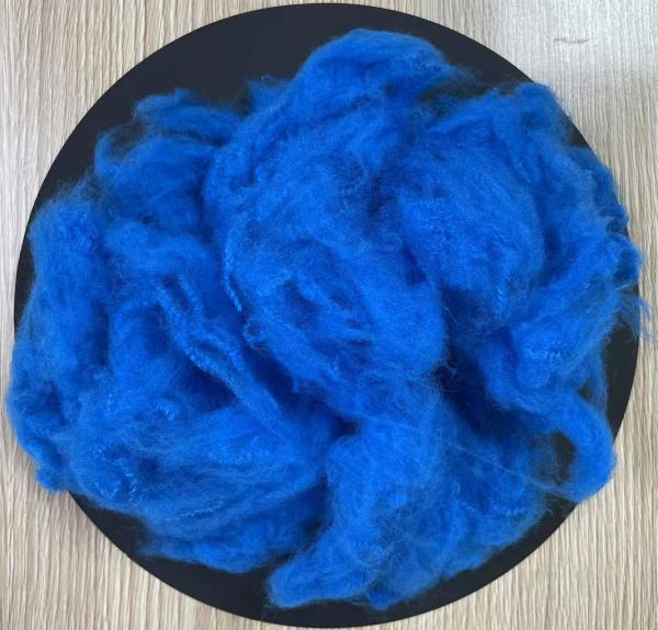 Recycled Polyester Staple Fiber 4.5D 51mm Peacock Blue
