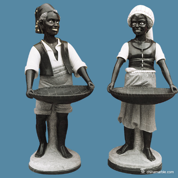 Marble Stone Art Sculpture Children Figurines For Outdoor Garden Decor