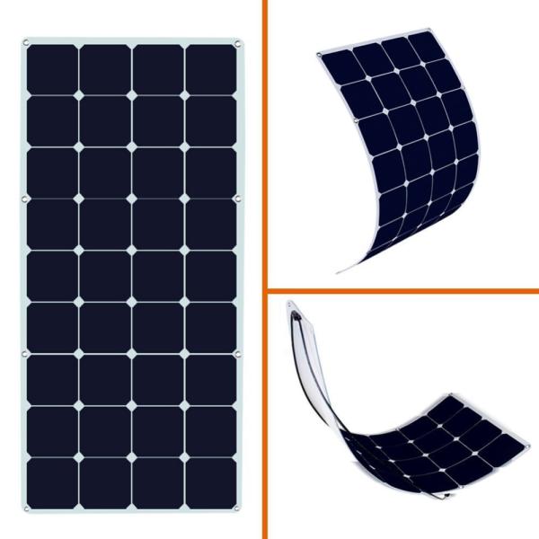 360W SUNPOWER Panneau solaire flexible avec câble de 90 cm TUV CE CQC ISO 18V 24V 36V 48V