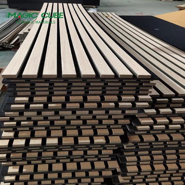 Competitive Price wall panels MDF akupanel wood slatted wall acoustic felt panels for interior decoration Wall And Ceiling
