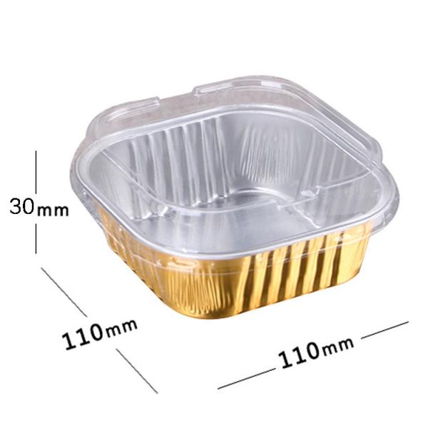 Square Aluminum Foil Pet Lids Airline No Leakage Takeaway