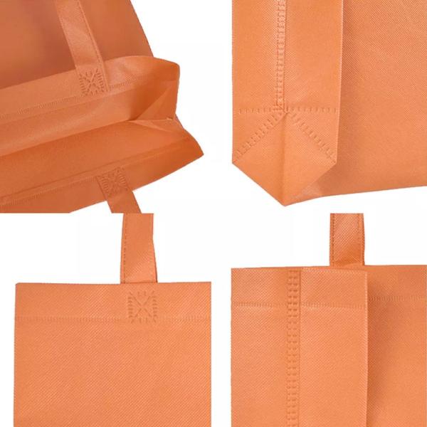 Eco Reusable Tote Custom Plaid Non Woven Shopping Bag with Ultrasonic Technology