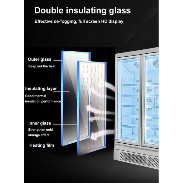 Холодильник дисплея супермаркета замороженных продуктов промотирования с стеклянной дверью